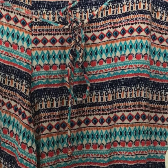Tribal multicolored wide leg pants - Picture 2 of 2